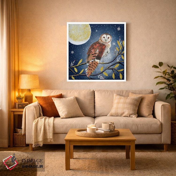 تابلو دکوراتیو جغد شب اثر میشل کمپل - D2W