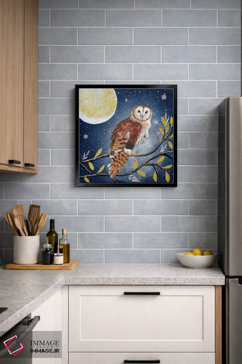 تابلو دکوراتیو جغد شب اثر میشل کمپل - D3B