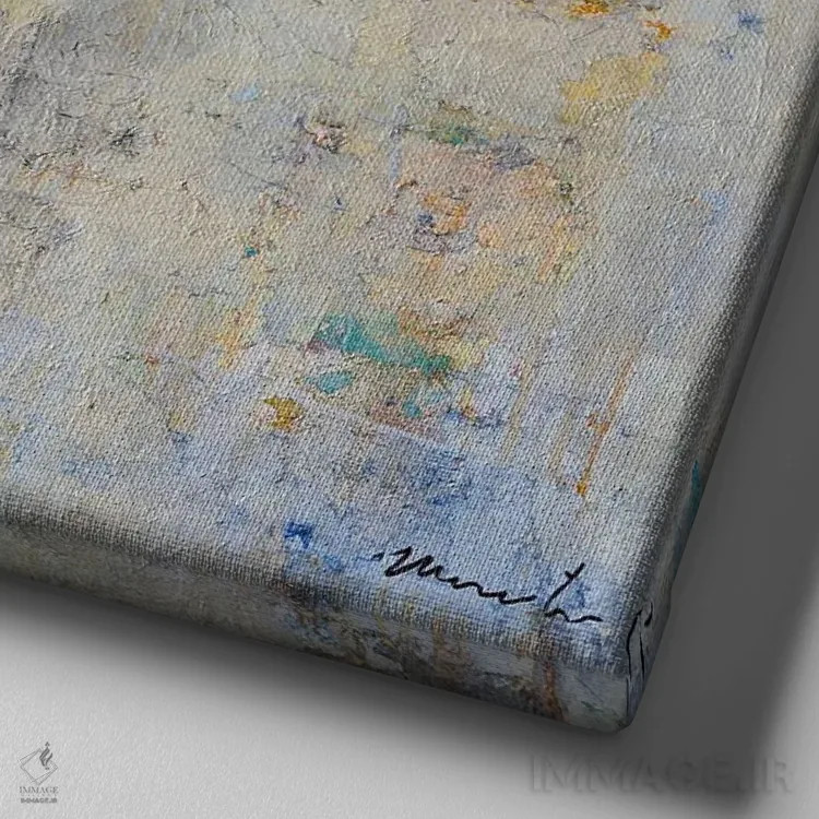 تابلو دکوراتیو جاستیو اثر ماچیارولی - نمای نزدیک بافت بوم