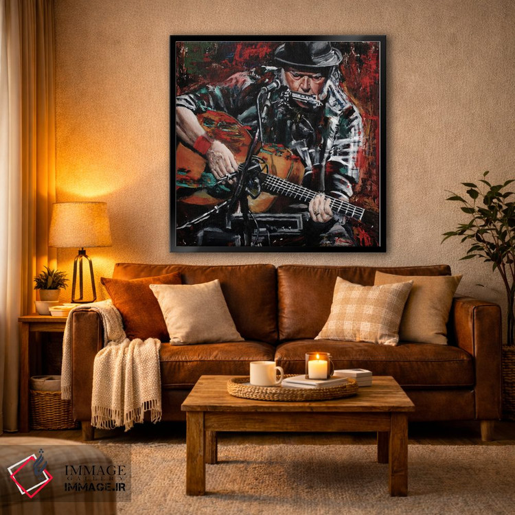 تابلو دکوراتیو نیل یانگ اثر مارک کوریج - D5B