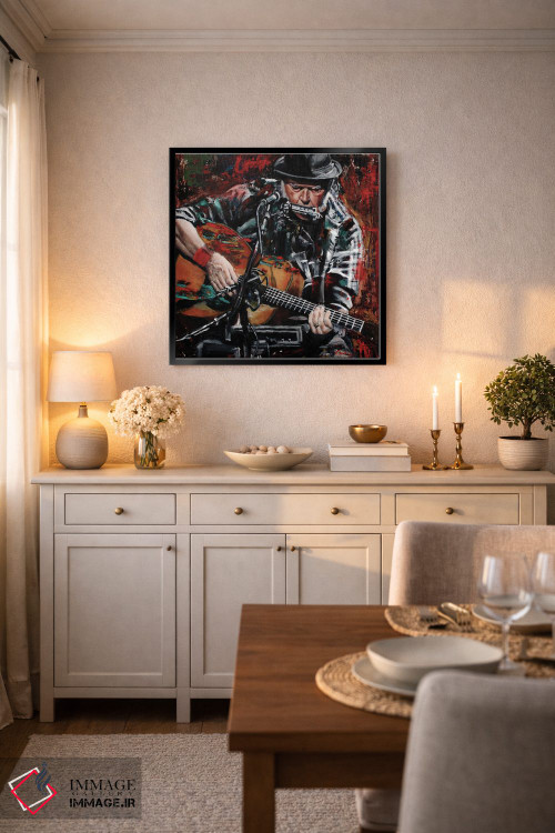 تابلو دکوراتیو نیل یانگ اثر مارک کوریج - D6B