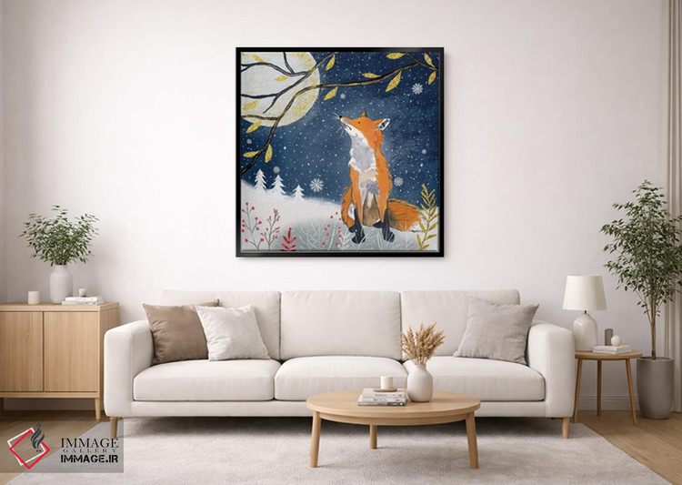 تابلو دکوراتیو روباه شب اثر میشل کمپل - D1B