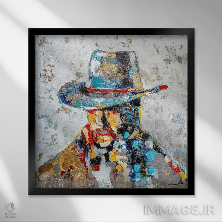 تابلو انتزاعی یاغی اثر ماچیارولی - نمای قابدار مشکی