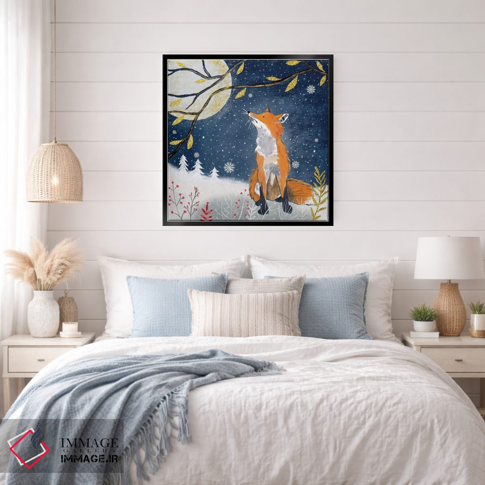 تابلو دکوراتیو روباه شب اثر میشل کمپل - D4B