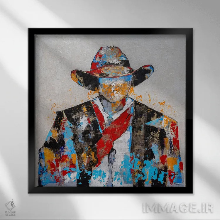 تابلو دکوراتیو غریبه اثر ماچیارولی - نمای قابدار مشکی