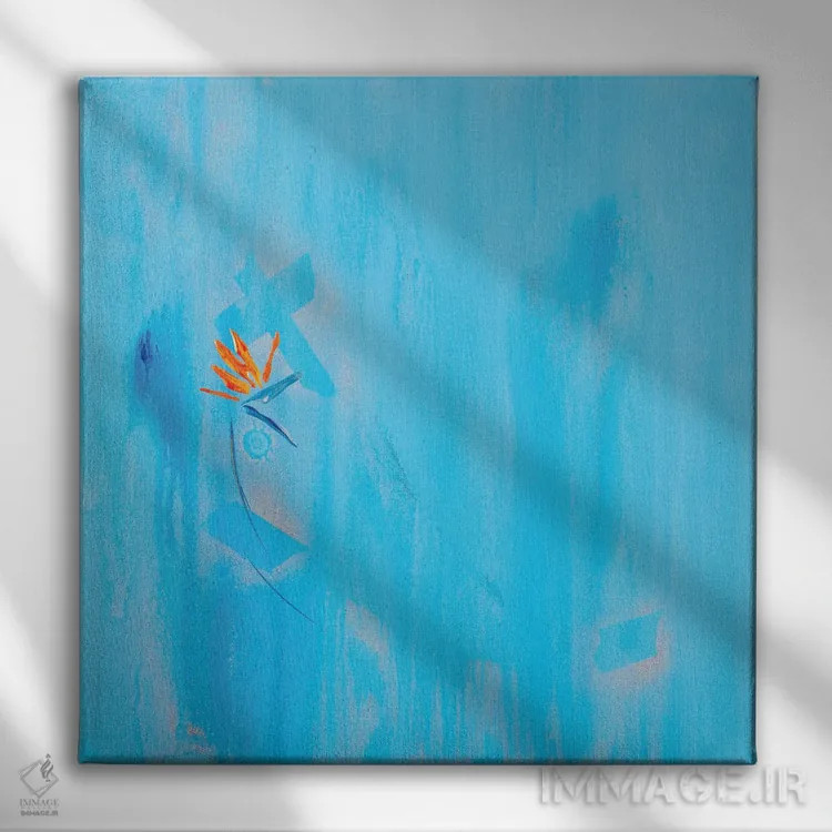 تابلو مینیمال نوید امید برای پرندگان بهشتی اثر مایکل کارینی - نمای روبهرو روی دیوار