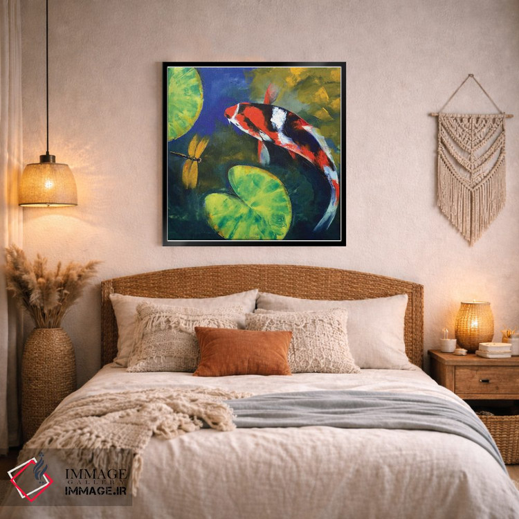 تابلو دکوراتیو کوی شوا و سنجاقک اثر مایکل کریس - D3B
