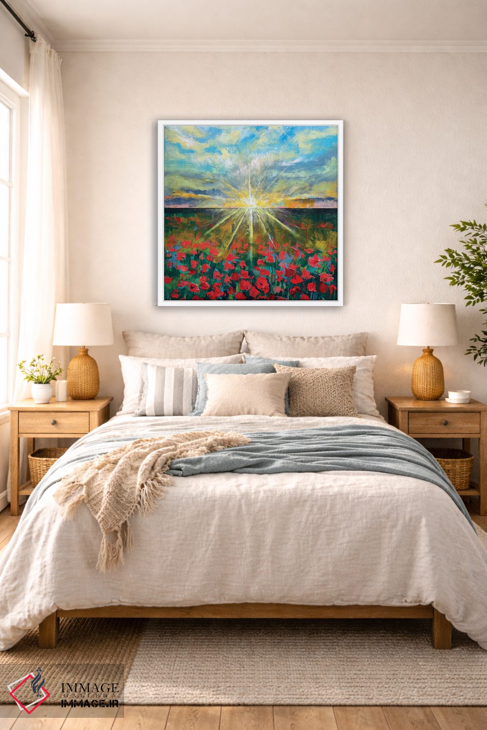 تابلو دکوراتیو شقایق های نور ستاره ۱ اثر مایکل کریس - D4W