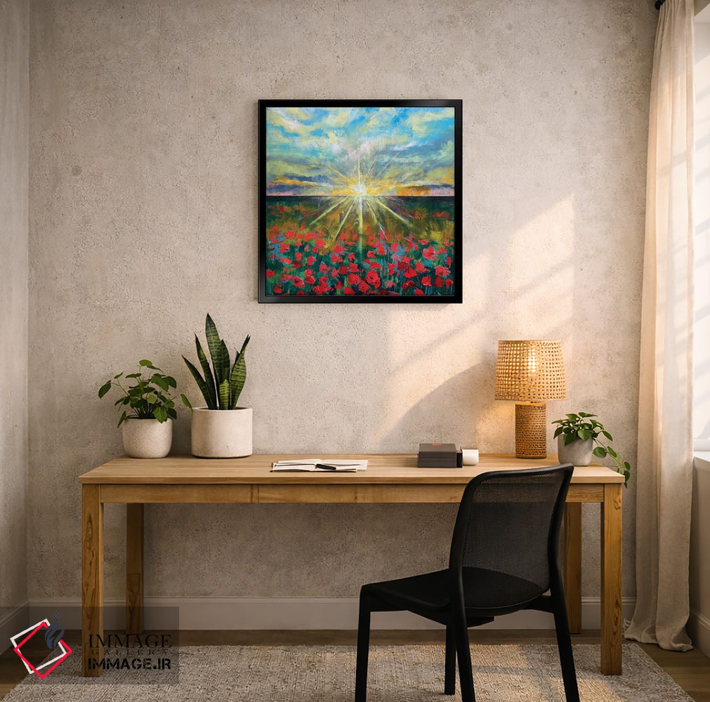 تابلو دکوراتیو شقایق های نور ستاره ۱ اثر مایکل کریس - D5B