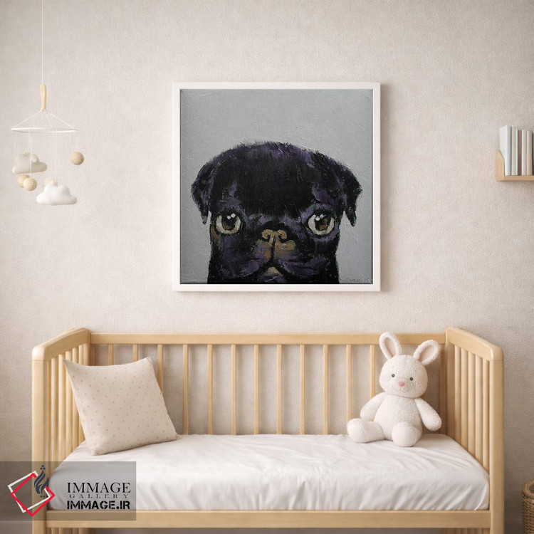 تابلو دکوراتیو پاگ سیاه اثر مایکل کریس - D1W