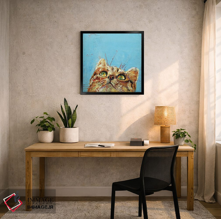 تابلو دکوراتیو گربه نر اثر مایکل کریس - D5B
