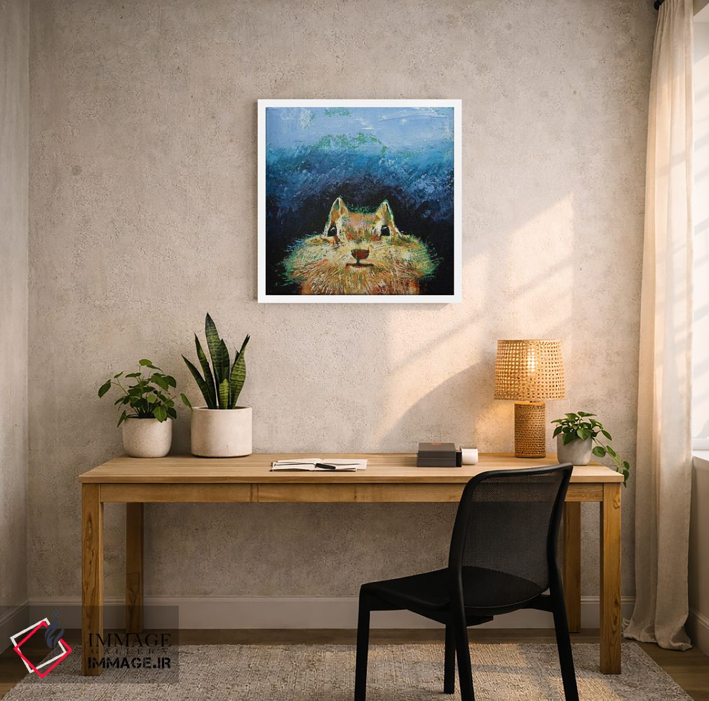 تابلو دکوراتیو سنجاب راه راه اثر مایکل کریس - D3W