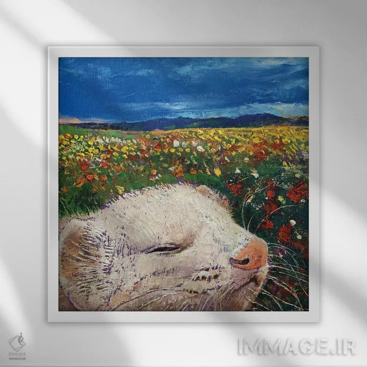 تابلو دکوراتیو رویاهای فرت اثر مایکل کریس - نمای قابدار سفید