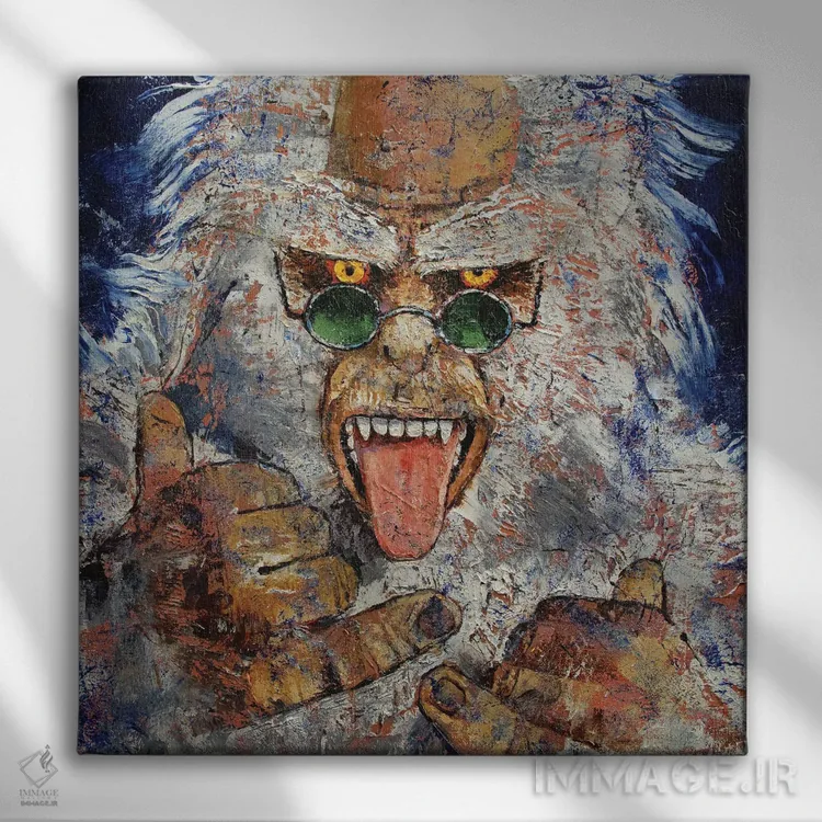 تابلو دکوراتیو یتی اثر مایکل کریس - نمای روبهرو روی دیوار