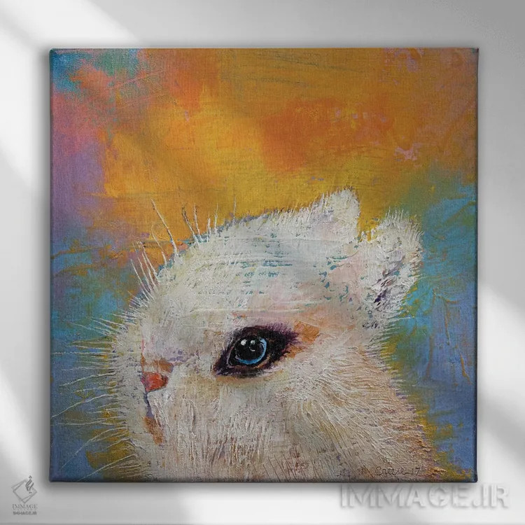 تابلو دکوراتیو خرگوش هوتوت اثر مایکل کریس - نمای روبهرو روی دیوار