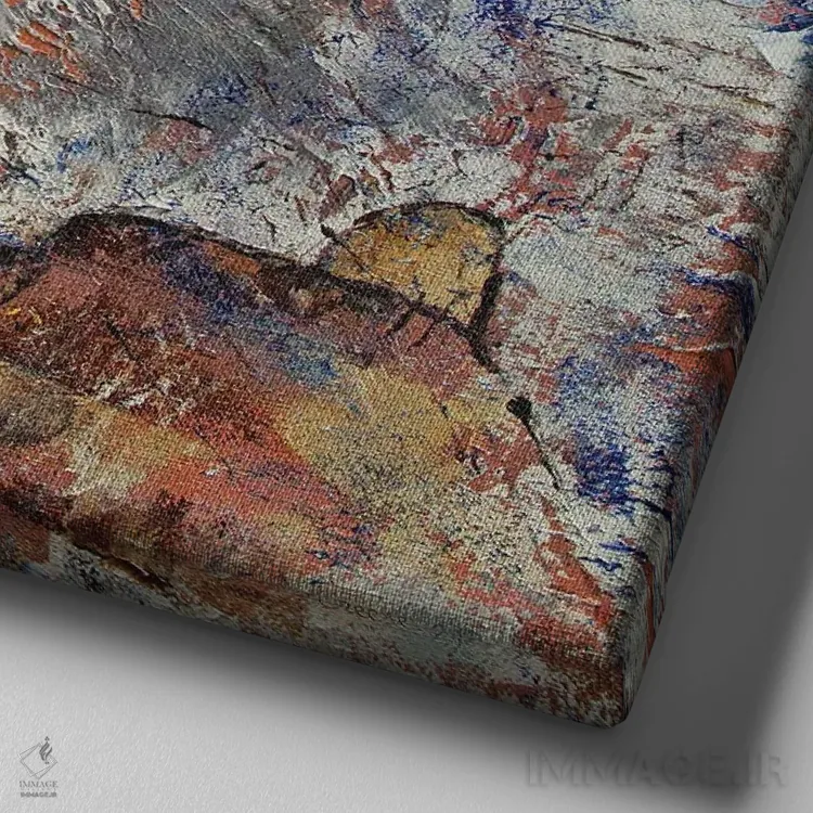 تابلو دکوراتیو یتی اثر مایکل کریس - نمای نزدیک بافت بوم