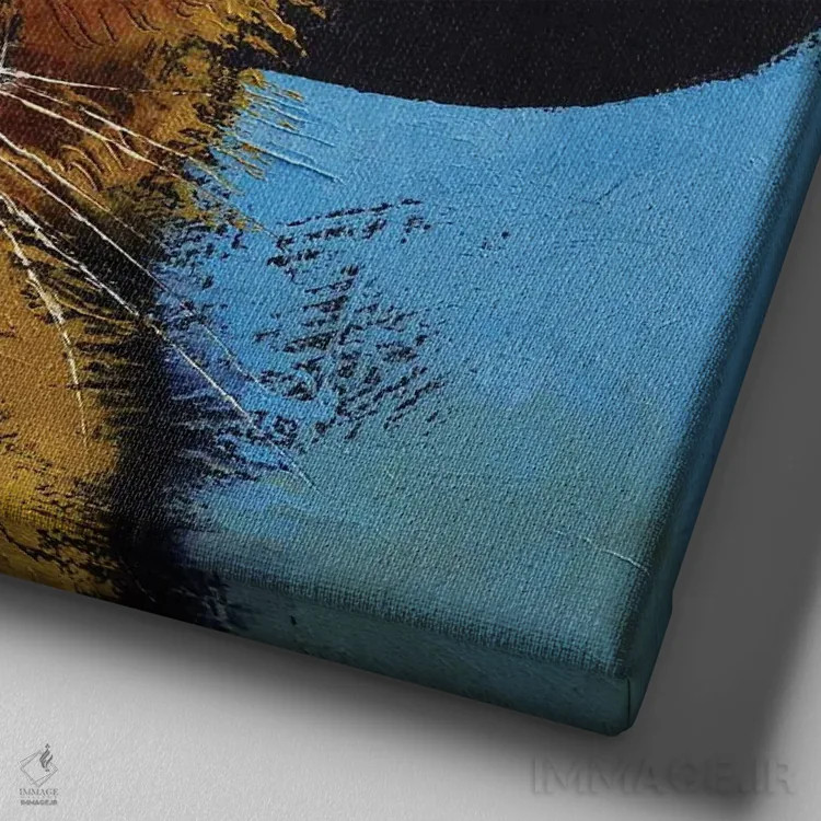 تابلو دکوراتیو بچه گربه دزد دریایی اثر مایکل کریس - نمای نزدیک بافت بوم