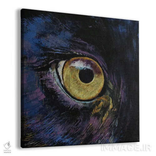 تابلو دکوراتیو چشم پلنگ سیاه اثر مایکل کریس - نمای پرسپکتیو محصول