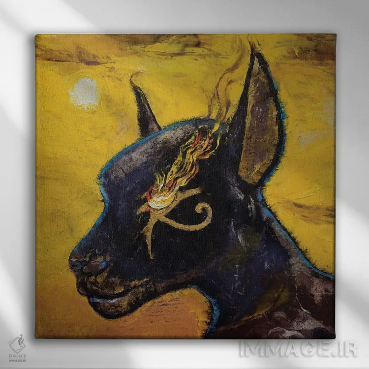 تابلو دکوراتیو آنوبیس اثر مایکل کریس - نمای روبهرو روی دیوار