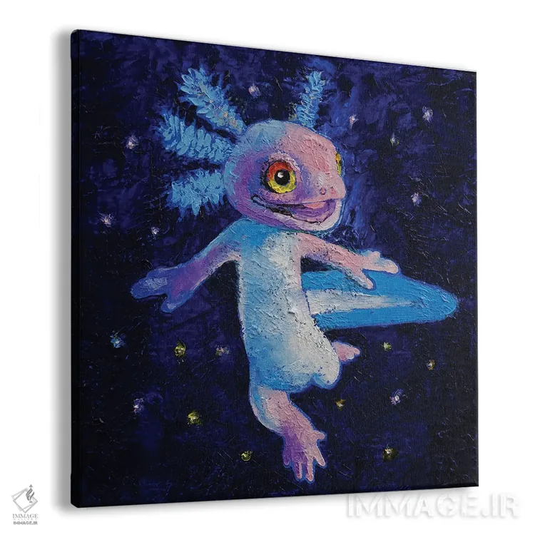 تابلو دکوراتیو آکسولوتل اثر مایکل کریس - نمای پرسپکتیو محصول