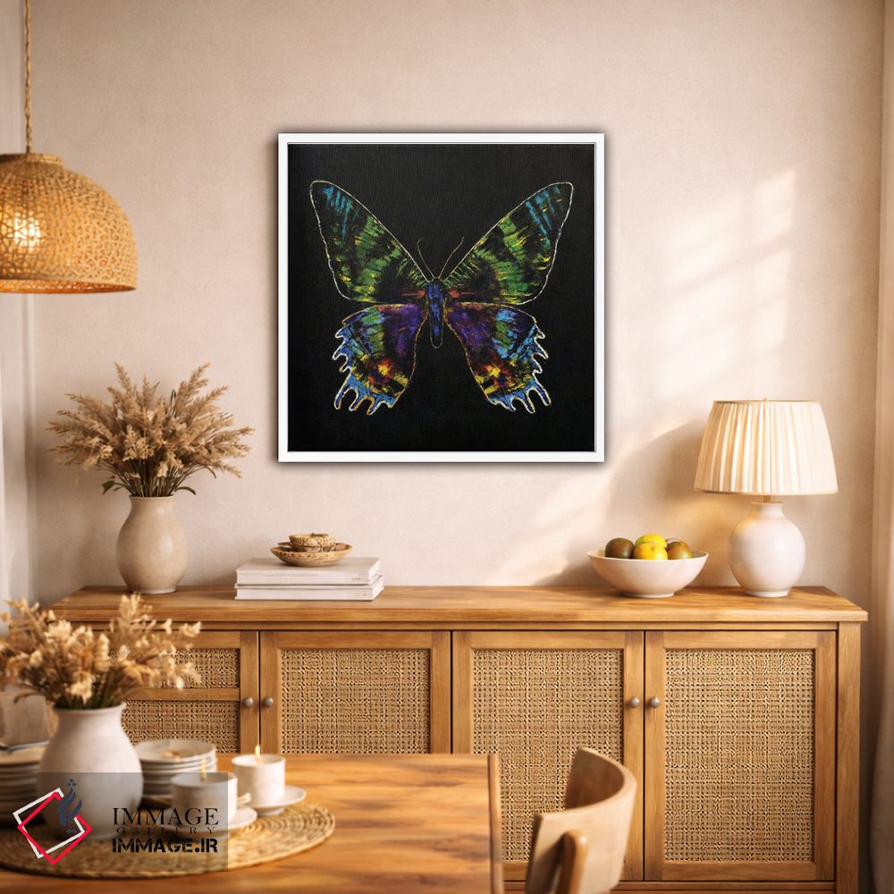 تابلو دکوراتیو پروانه غروب ماداگاسکار اثر مایکل کریس - D1W