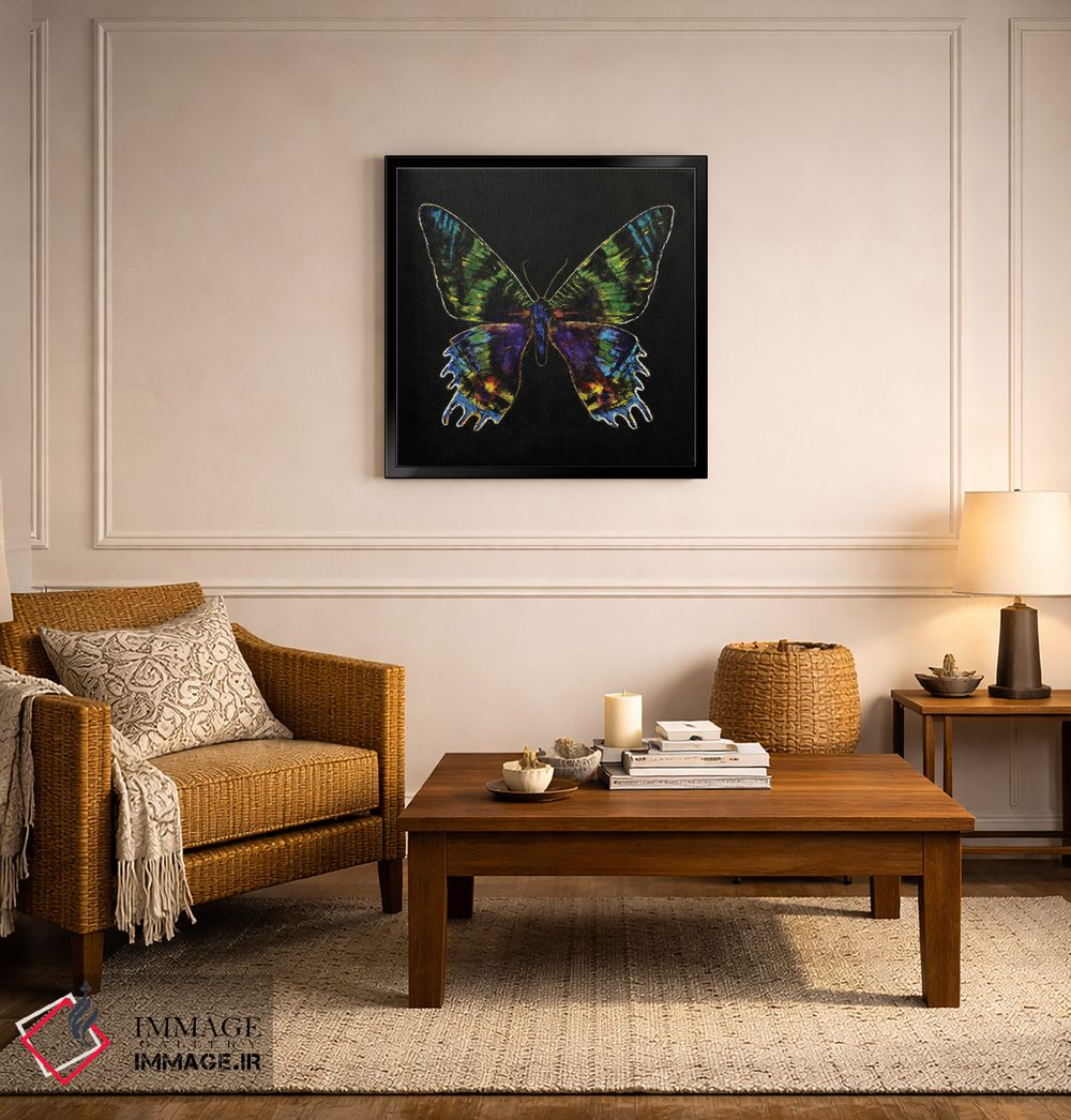 تابلو دکوراتیو پروانه غروب ماداگاسکار اثر مایکل کریس - D5B