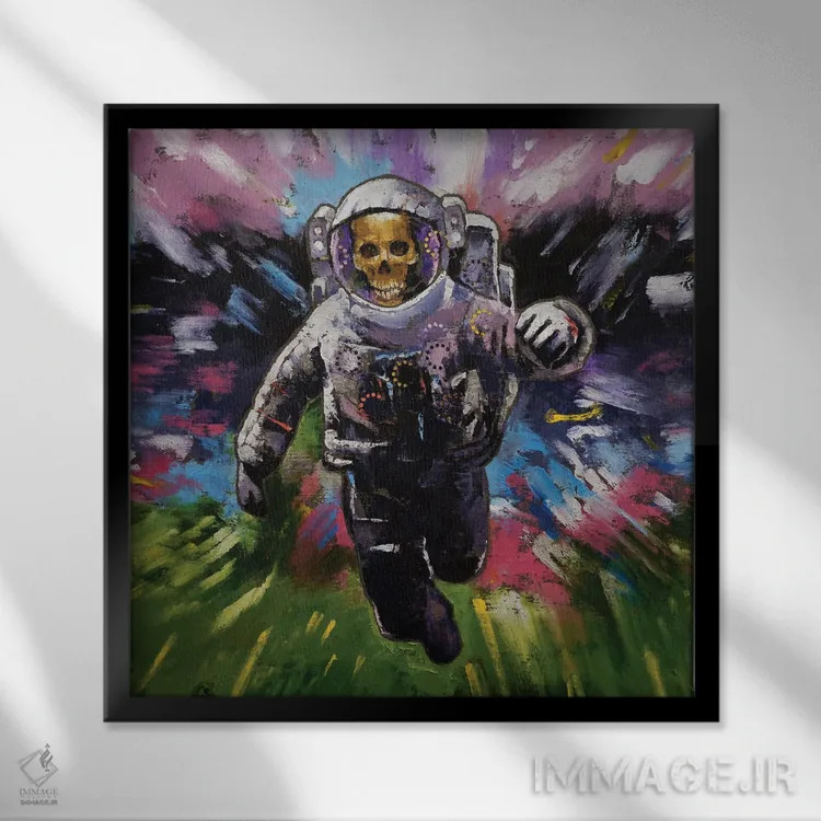 تابلو دکوراتیو ابرنواختر اثر مایکل کریس - نمای قابدار مشکی