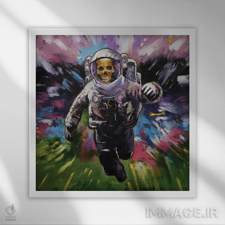 تابلو دکوراتیو ابرنواختر اثر مایکل کریس - نمای قابدار سفید