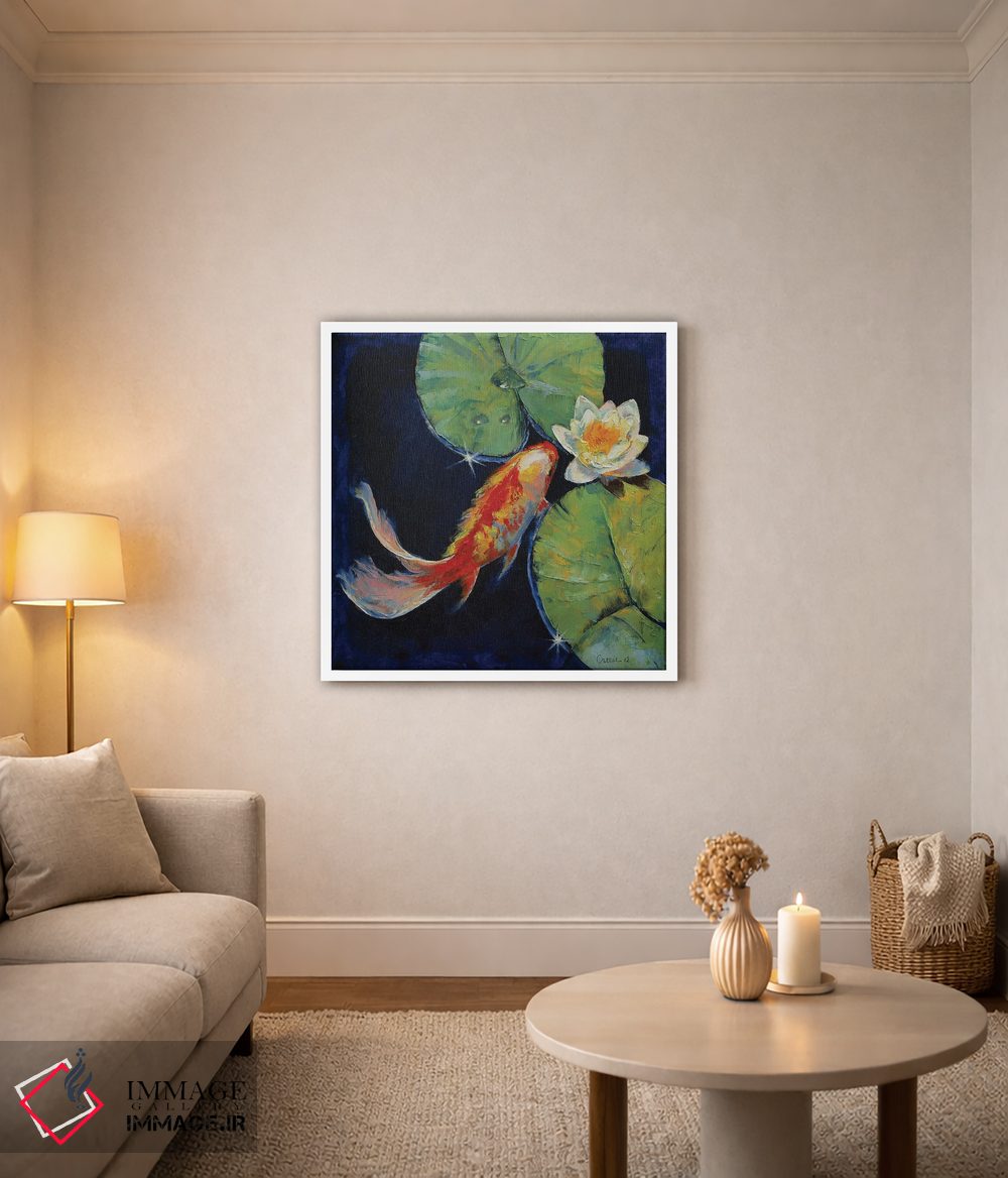 تابلو دکوراتیو کوی و سوسن سفید اثر مایکل کریس - D2W