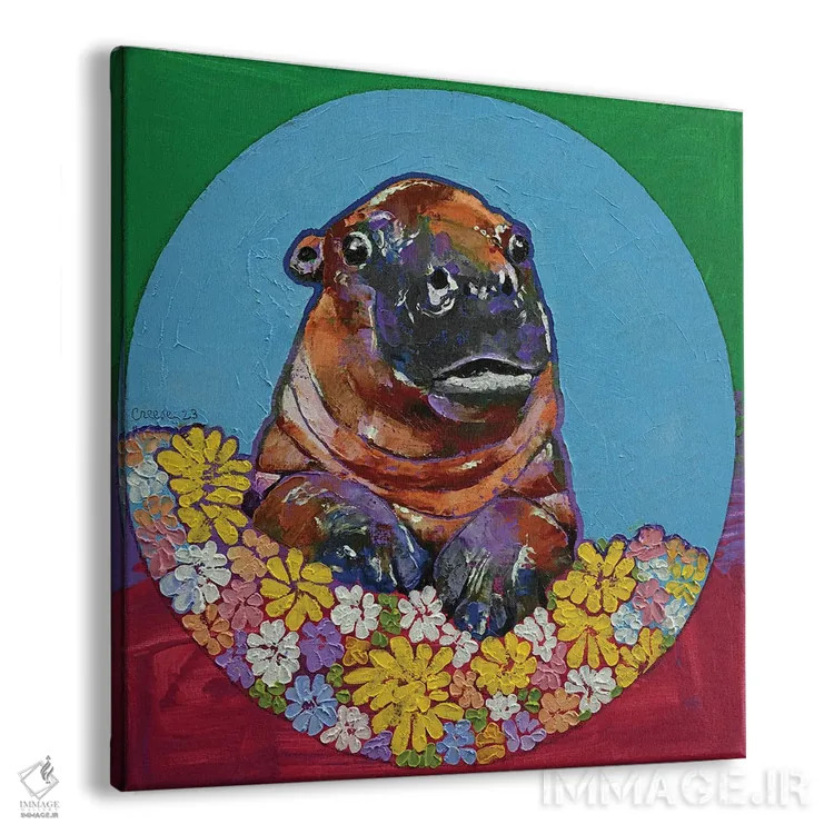 تابلو دکوراتیو بچه اسب آبی اثر مایکل کریس - نمای پرسپکتیو محصول