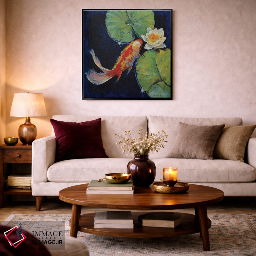 تابلو دکوراتیو کوی و سوسن سفید اثر مایکل کریس - D3B