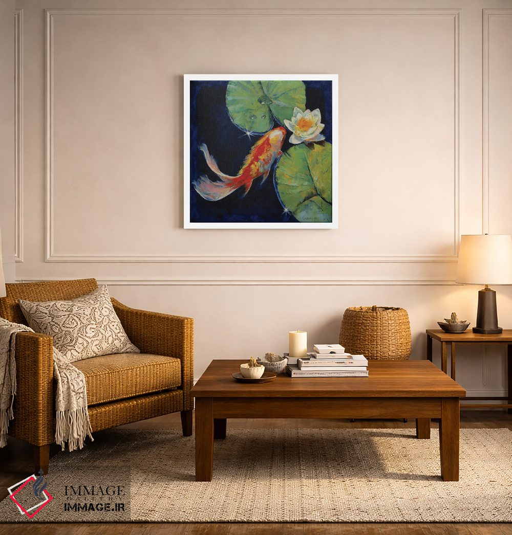 تابلو دکوراتیو کوی و سوسن سفید اثر مایکل کریس - D5W