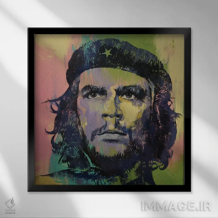 تابلو دکوراتیو چه گوارا اثر مایکل کریس - نمای قابدار مشکی