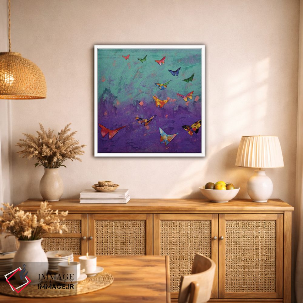 تابلو دکوراتیو پروانه های اوریگامی اثر مایکل کریس - D1W