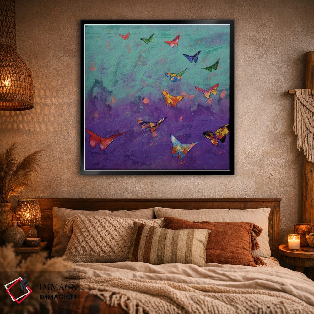 تابلو دکوراتیو پروانه های اوریگامی اثر مایکل کریس - D2B