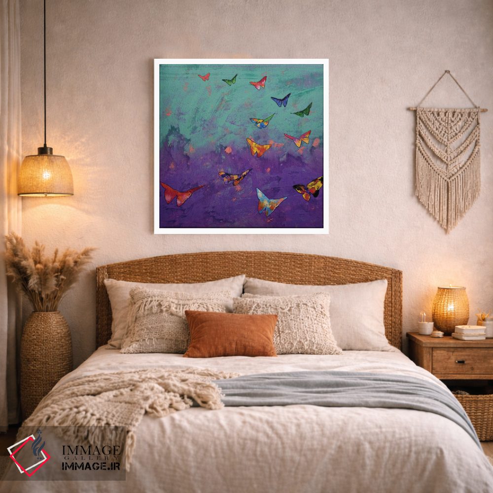 تابلو دکوراتیو پروانه های اوریگامی اثر مایکل کریس - D3W