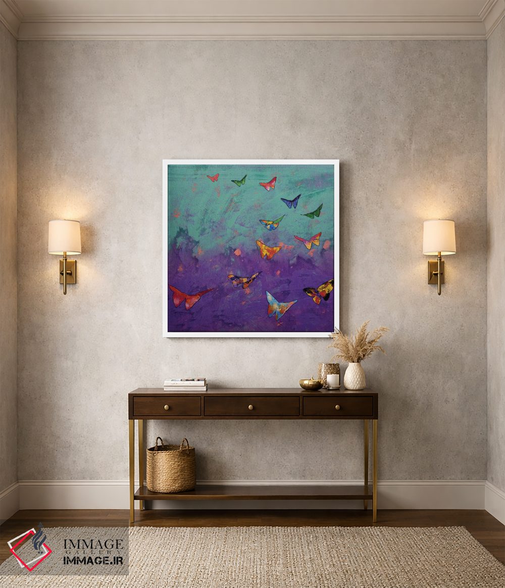 تابلو دکوراتیو پروانه های اوریگامی اثر مایکل کریس - D4W