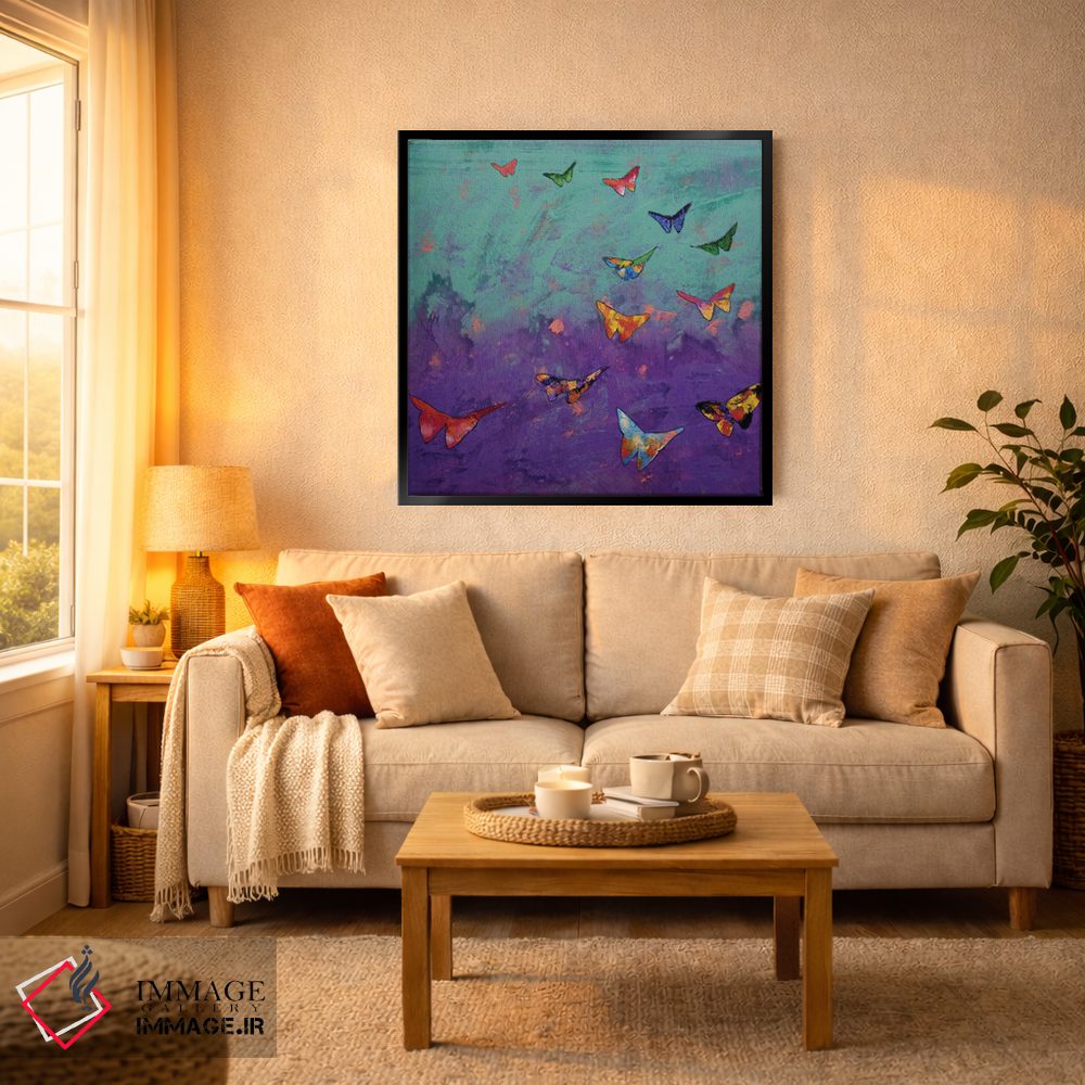 تابلو دکوراتیو پروانه های اوریگامی اثر مایکل کریس - D5B