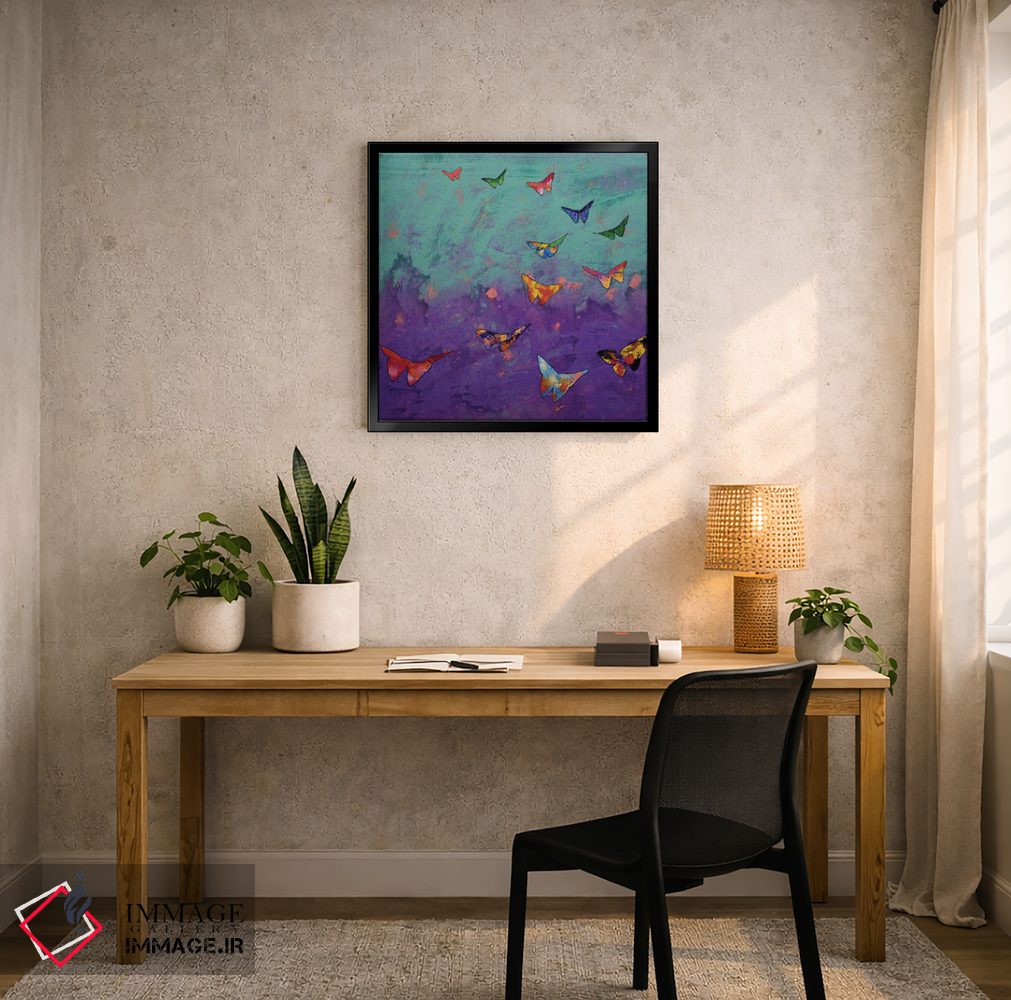 تابلو دکوراتیو پروانه های اوریگامی اثر مایکل کریس - D6B