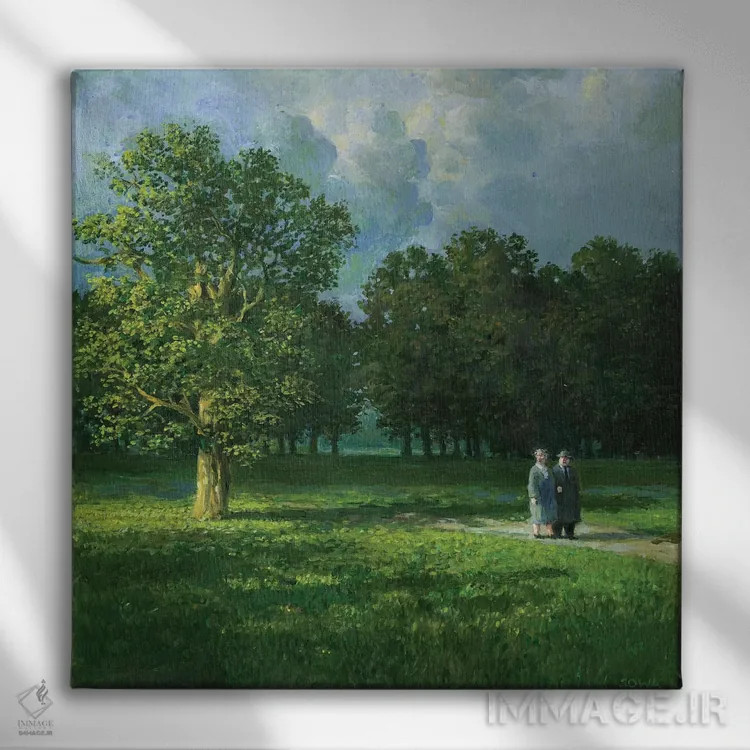 تابلو دکوراتیو آیا چیزی آنجاست؟ اثر مایکل سووا - نمای روبهرو روی دیوار