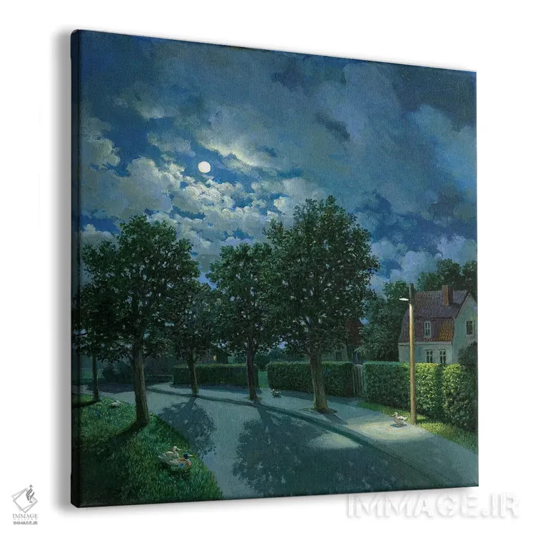 تابلو دکوراتیو شب اردک ها اثر مایکل سووا - نمای پرسپکتیو محصول