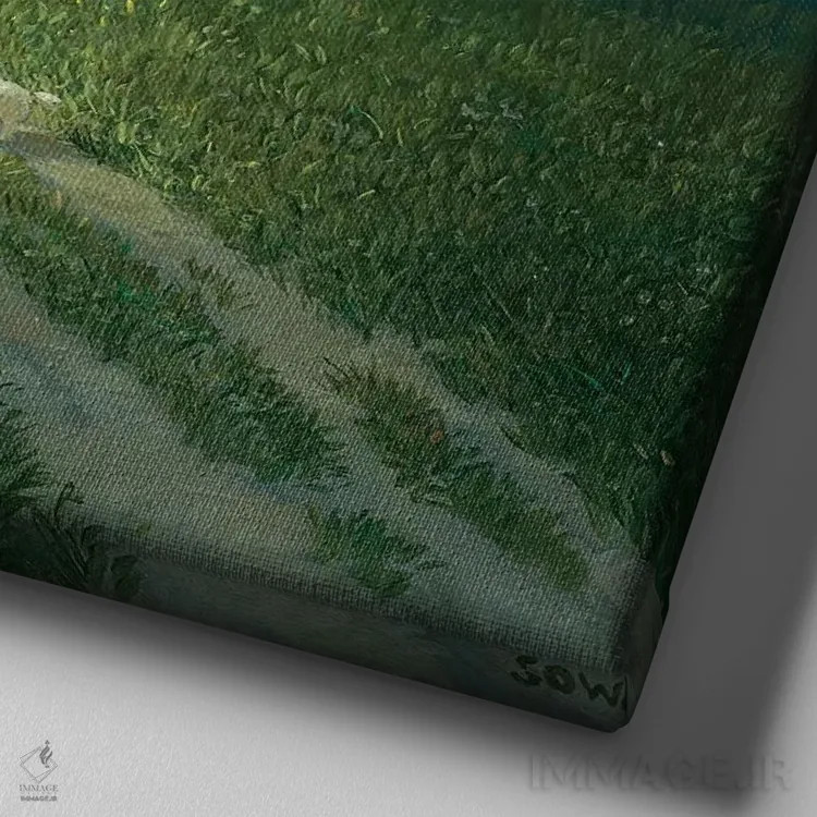 تابلو مدرن تنها اثر مایکل سووا - نمای نزدیک بافت بوم