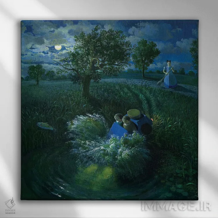 تابلو دکوراتیو رفتگر ترسناک اثر مایکل سووا - نمای روبهرو روی دیوار