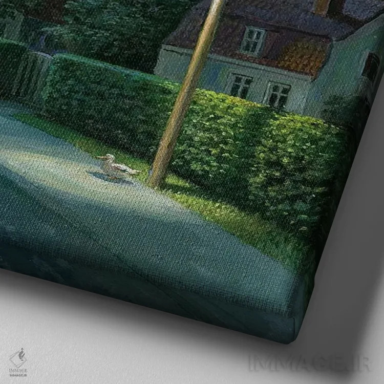 تابلو دکوراتیو شب اردک ها اثر مایکل سووا - نمای نزدیک بافت بوم