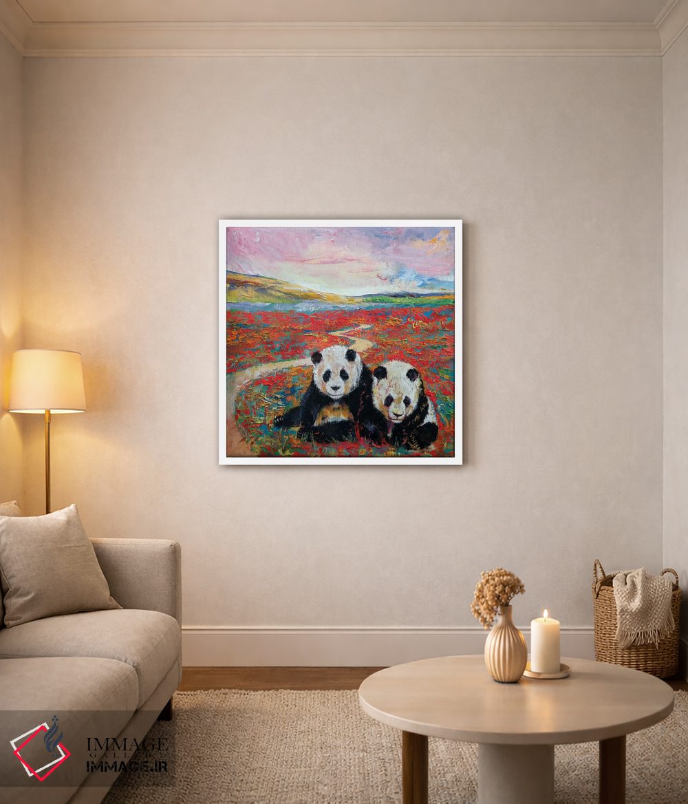 تابلو دکوراتیو بهشت پانداها اثر مایکل کریس - D3W