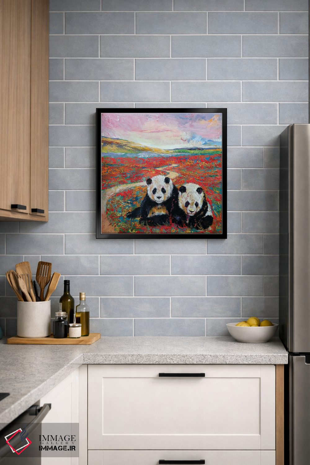 تابلو دکوراتیو بهشت پانداها اثر مایکل کریس - D4B