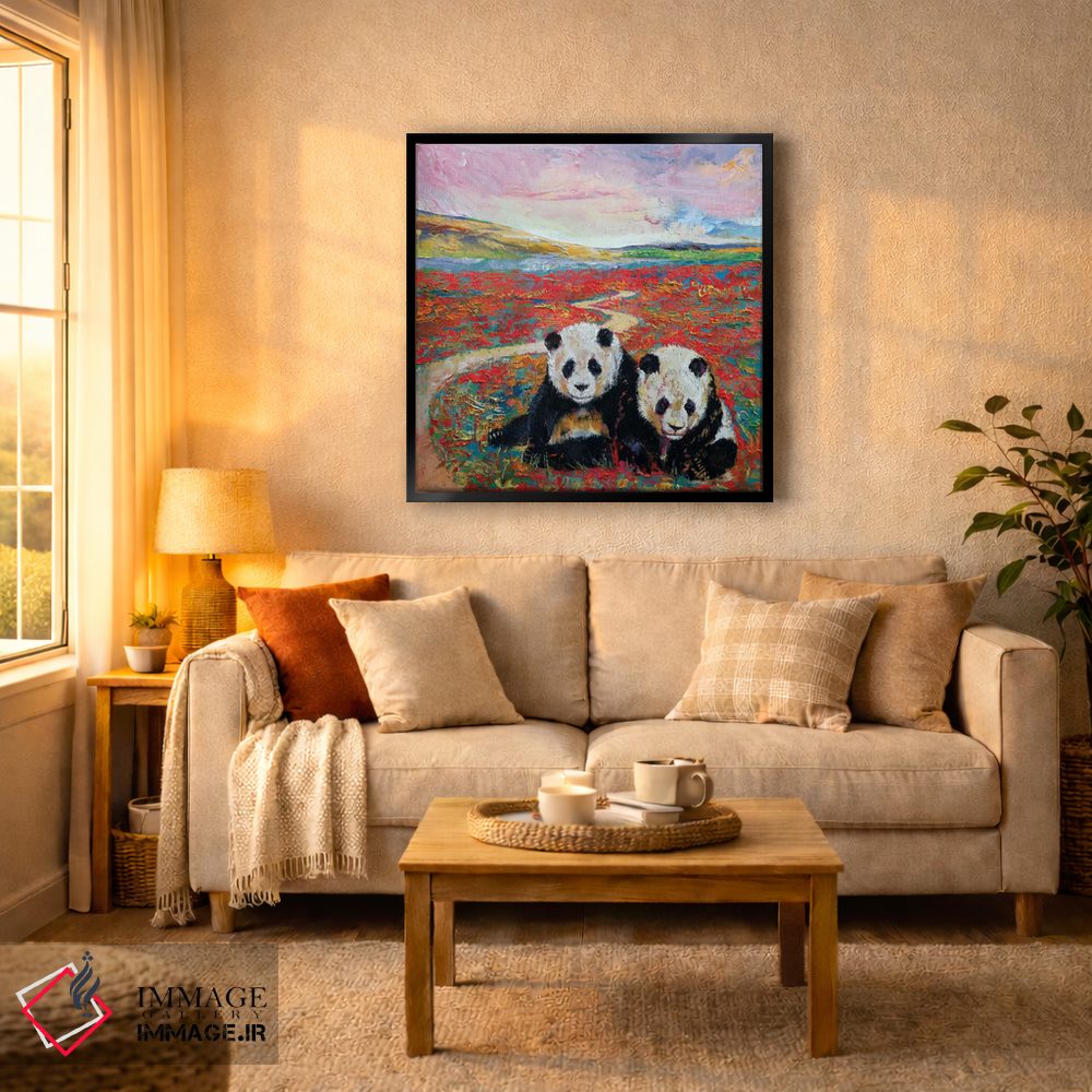 تابلو دکوراتیو بهشت پانداها اثر مایکل کریس - D6B