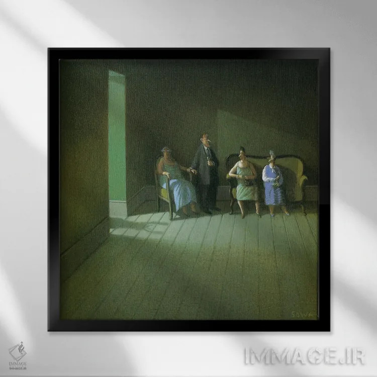 تابلو دکوراتیو یک دیدار اثر مایکل سووا - نمای قابدار مشکی