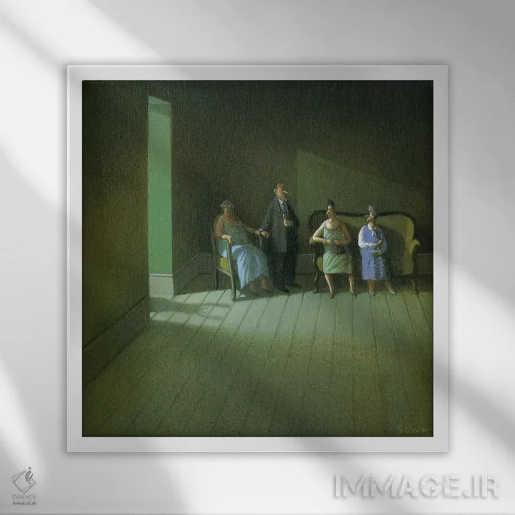 تابلو دکوراتیو یک دیدار اثر مایکل سووا - نمای قابدار سفید