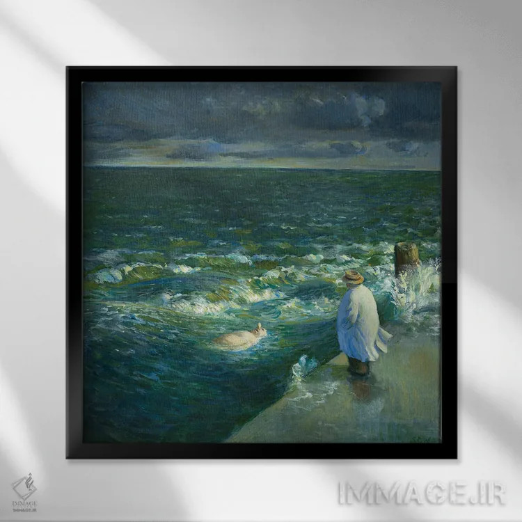 تابلو دکوراتیو پس از طوفان اثر مایکل سووا - نمای قابدار مشکی